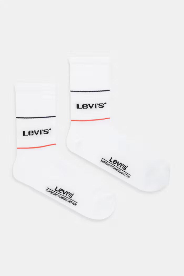 Levi's чорапи с памук 2 броя бели 37157-0668