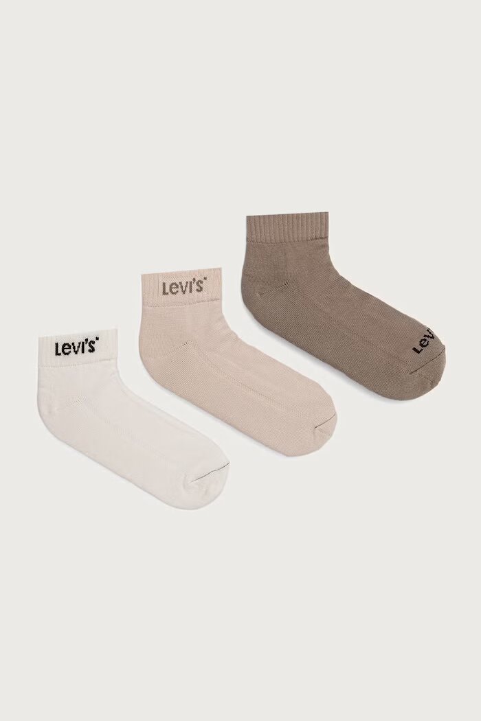 Levi's чорапи с памук 3 броя бежови 37157-1523