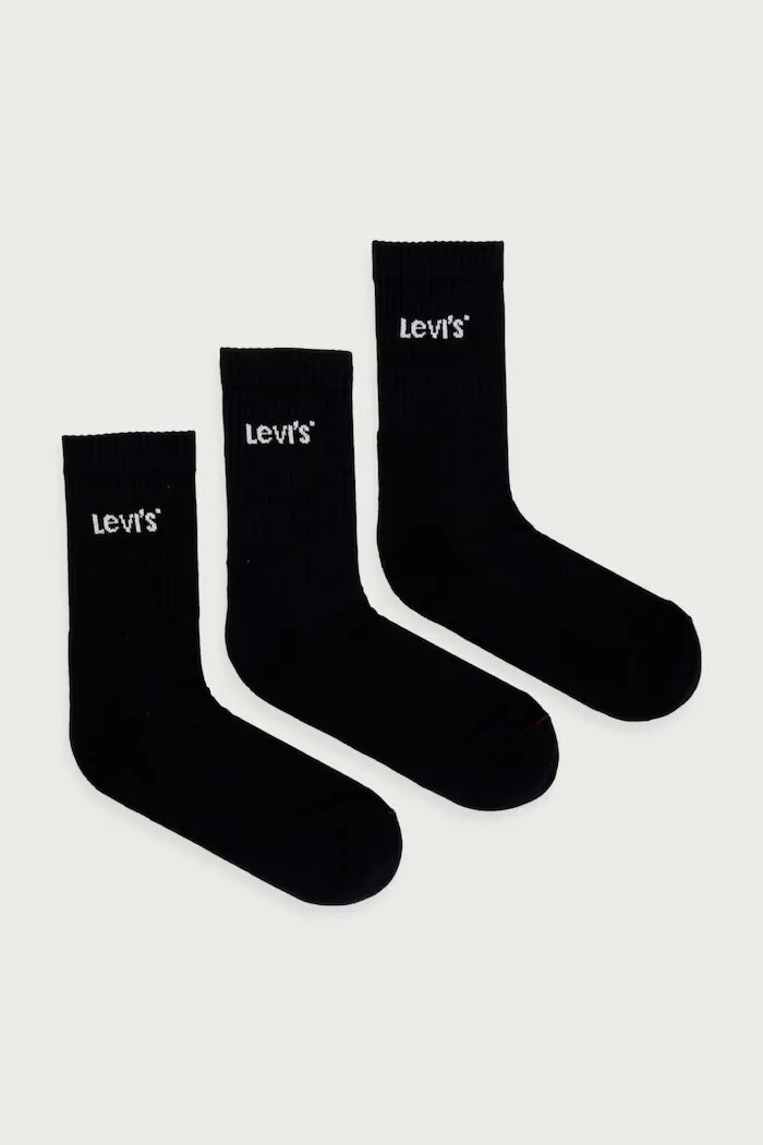 Levi's чорапи с памук 3 броя черни 37157-1527