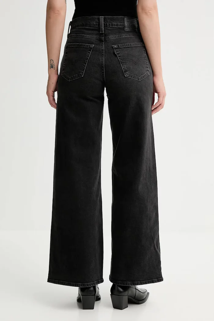 Levi's Дънки 728 HR WIDE LEG в черно 0039B