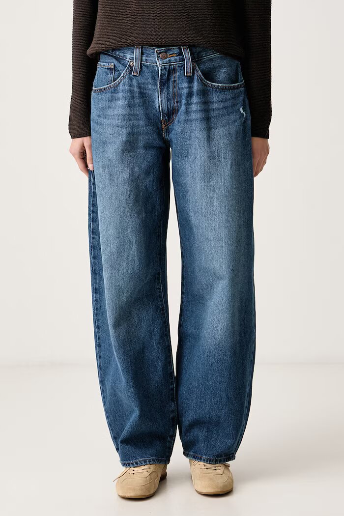 Levi's дънки balloon дамски MIDDY BALLOON сини 0083L