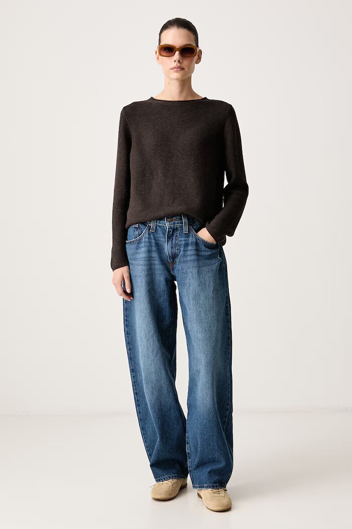 Levi's дънки balloon дамски MIDDY BALLOON сини 0083L