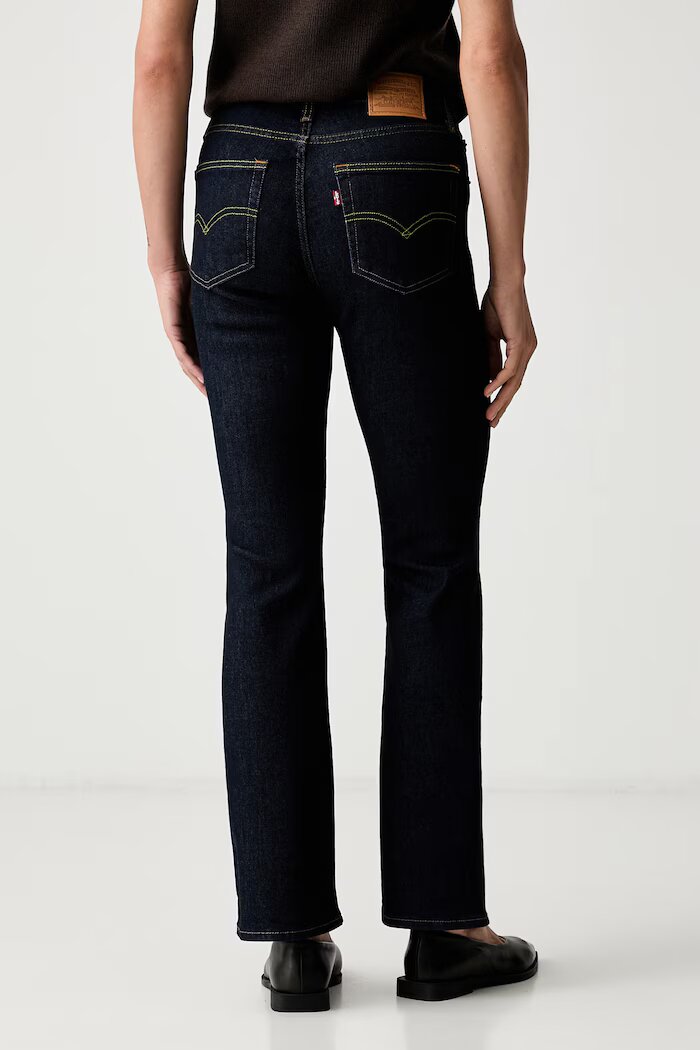 Levi's дънки bootcut дамски 725 HIGH RISE BOOTCUT тъмносини 18759