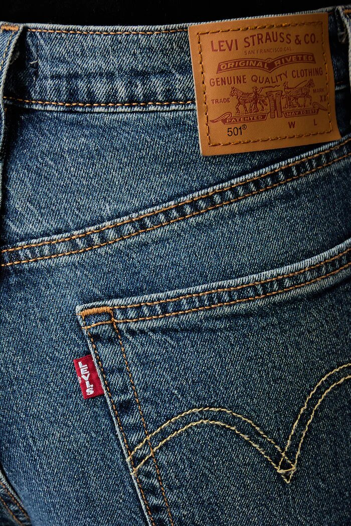 Levi's дънки дамски 501® CROP LIGHTWEIGHT сини A8746