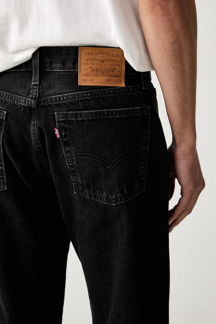 Levi's дънки flare мъжки 567 RELAXED FLARE черни A8630