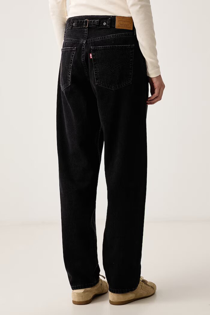 Levi's дънки loose дамски LOOSE TAPER H226 черни 0083N