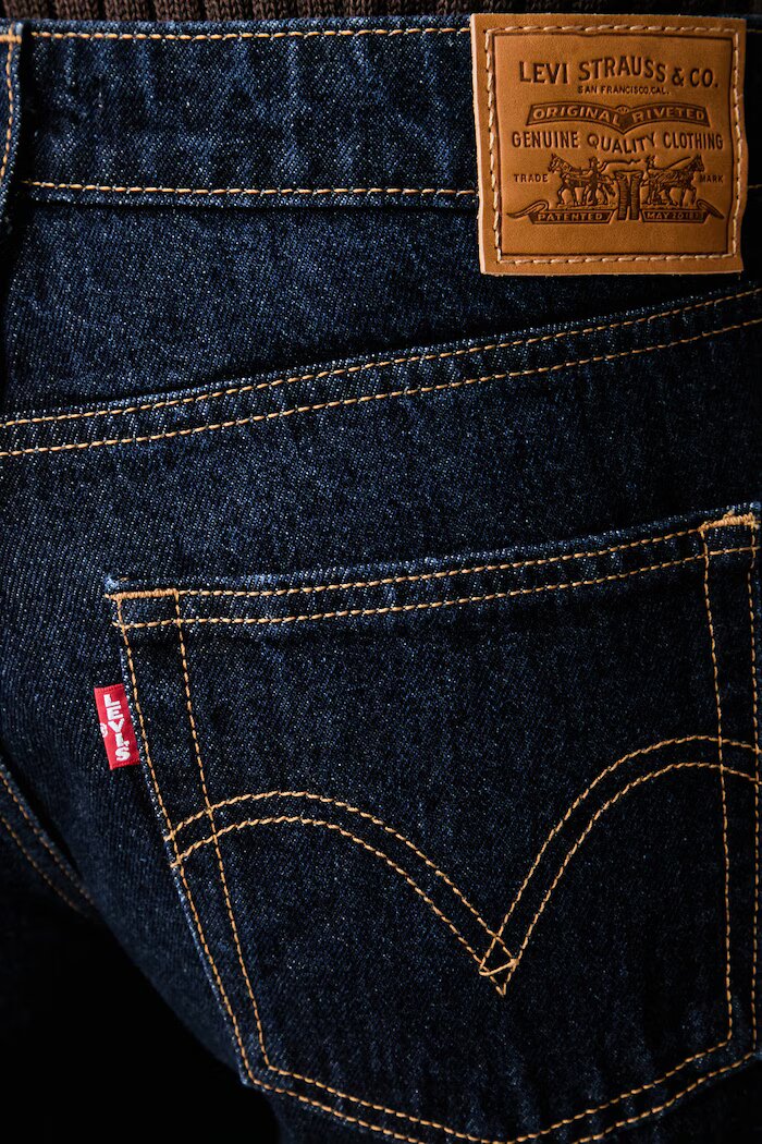Levi's дънки loose дамски LOW LOOSE тъмносини A5566