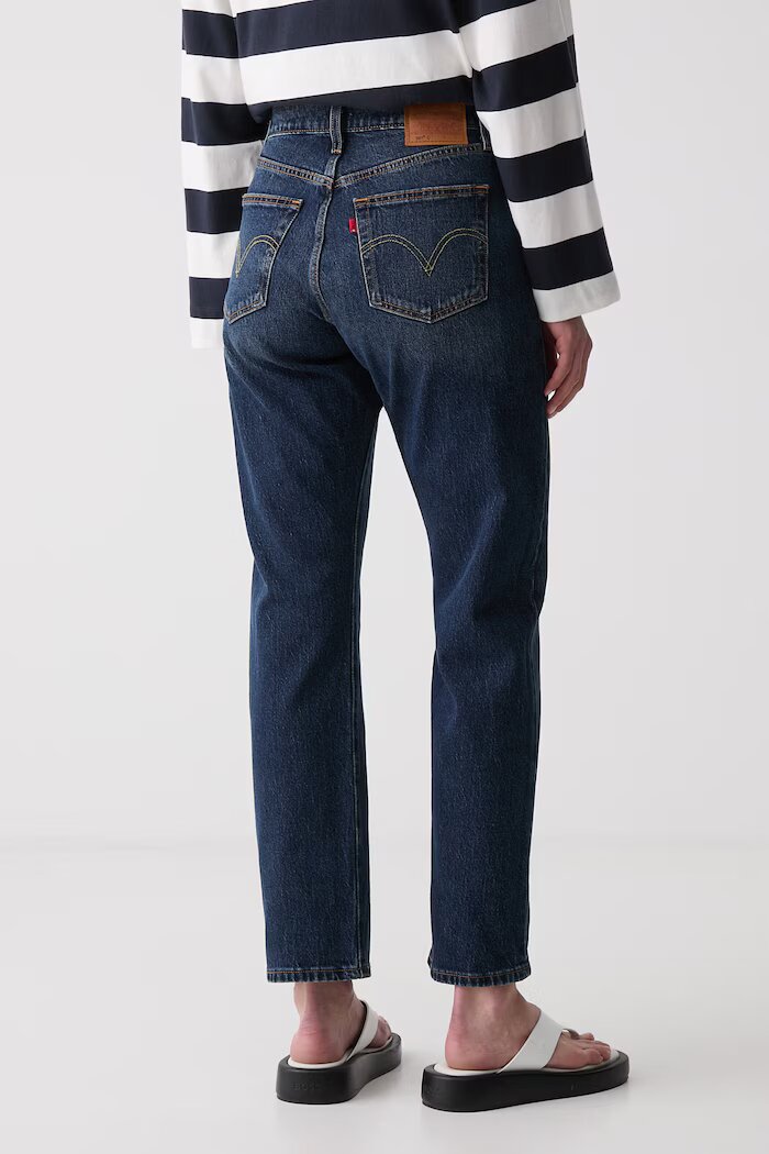 Levi's дънки прави дамски 501 CURVE тъмносини 0036A