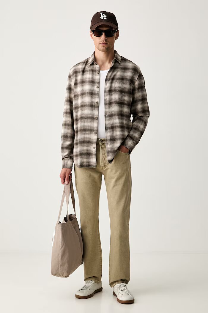 Levi's дънки прави мъжки 501® LEVIS®ORIGINAL FIT бежови 00501
