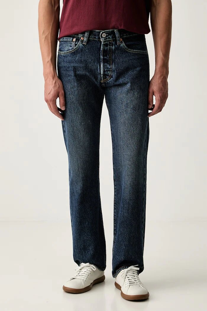 Levi's дънки прави мъжки 501® LEVIS®ORIGINAL FIT тъмносини 00501