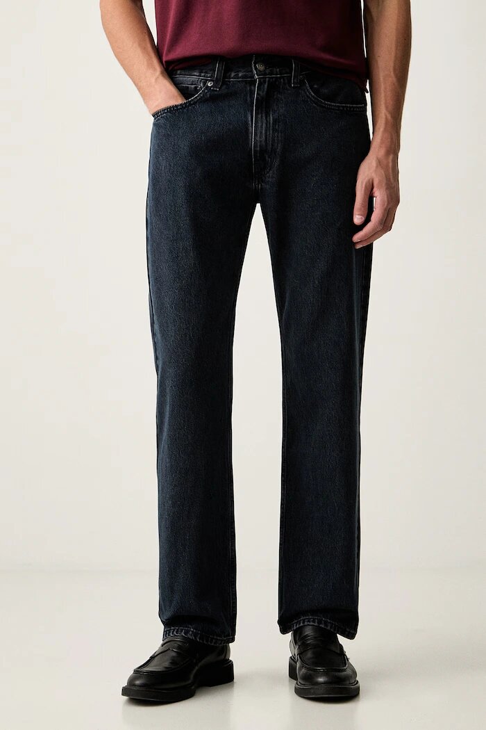 Levi's дънки прави мъжки 555 RELAXED STRAIGHT тъмносини A7223