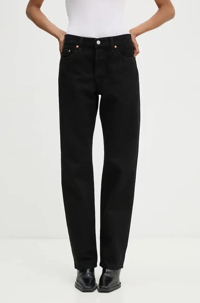 Levi's дънки regular дамски 501® 90S черни A1959