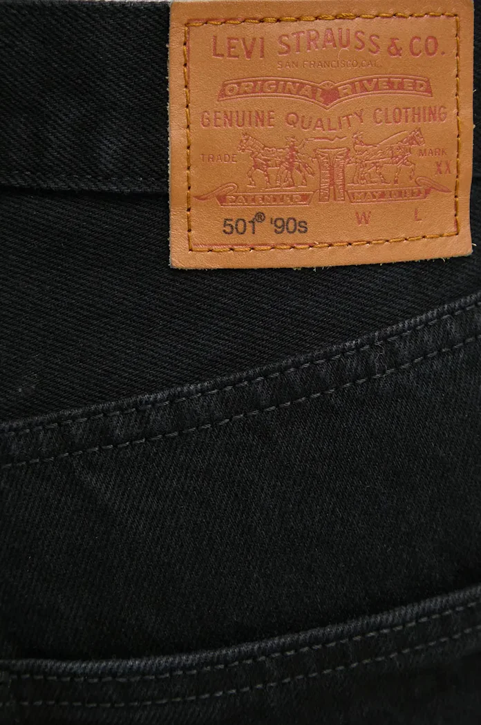 Levi's дънки regular дамски 501® 90S черни A1959