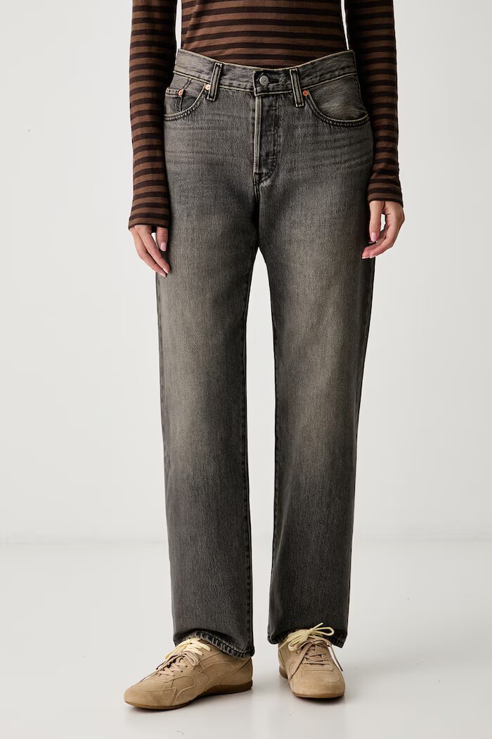Levi's дънки regular дамски 501® 90S сиви A1959