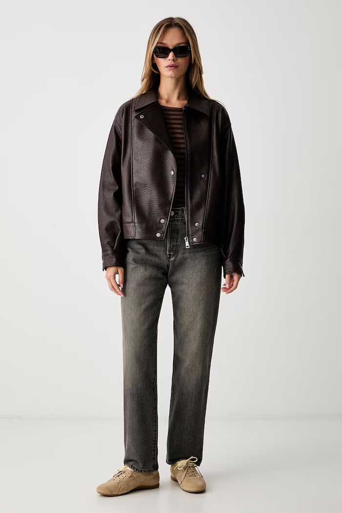 Levi's дънки regular дамски 501® 90S сиви A1959