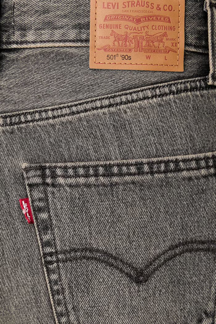 Levi's дънки regular дамски 501® 90S сиви A1959