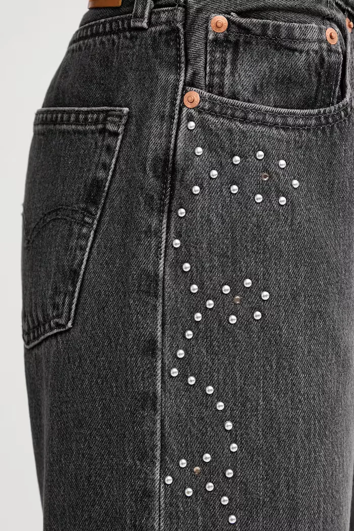 Levi's дънки regular дамски 501® 90S сиви A1959