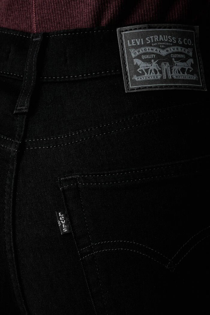 Levi's дънки skinny дамски 720 HIRISE SUPER SKINNY черни 52797-0022