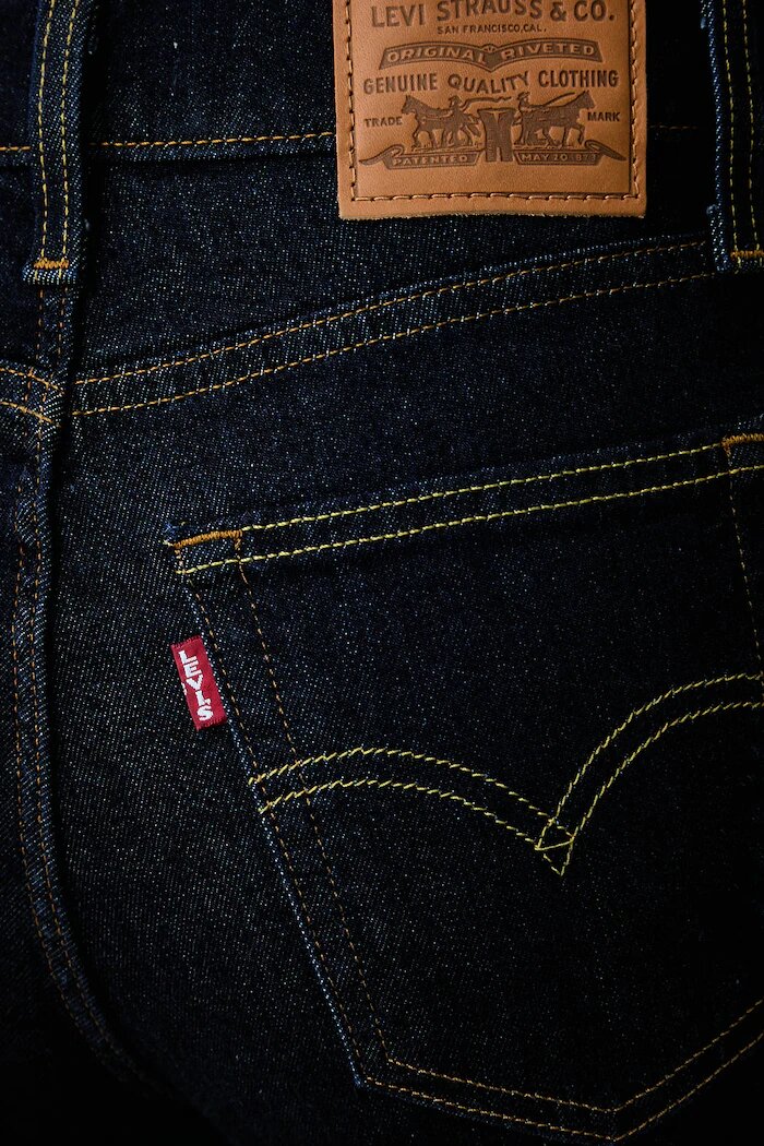Levi's дънки slim fit дамски 722 HIGH RISE SLIM тъмносини 008MC