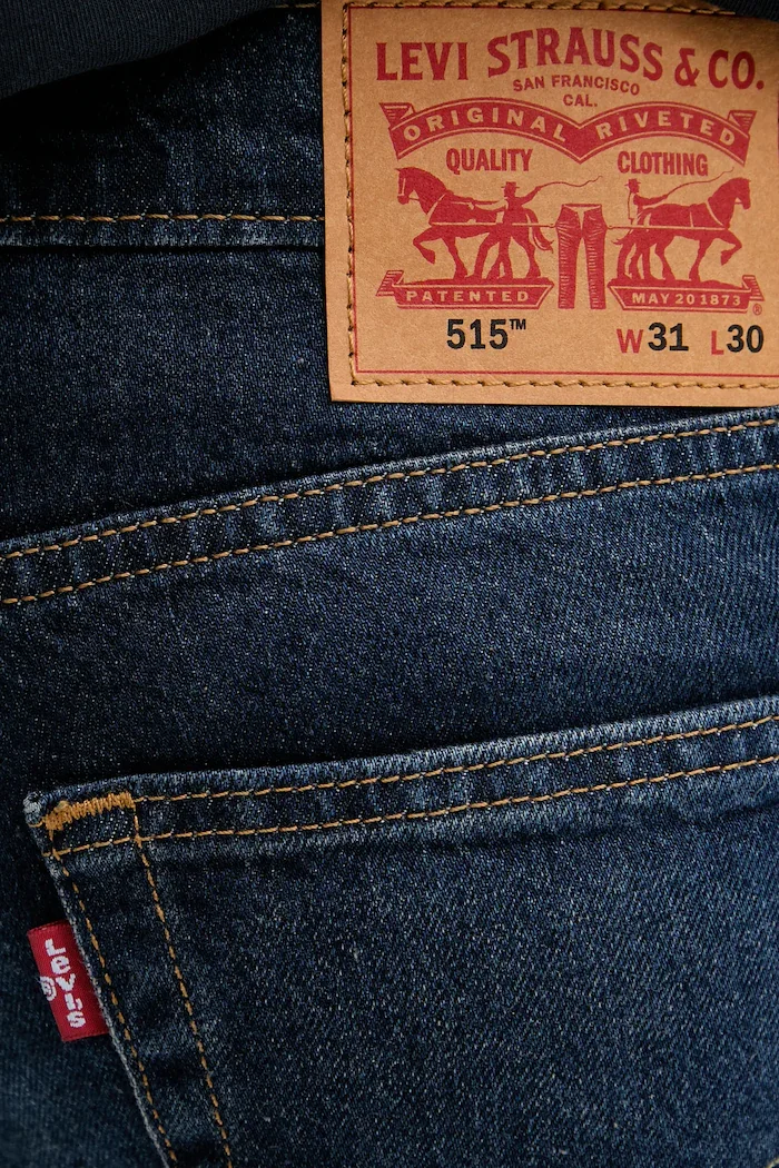 Levi's дънки slim taper мъжки 515 SLIM FIT STRAIGHT тъмносини A7222