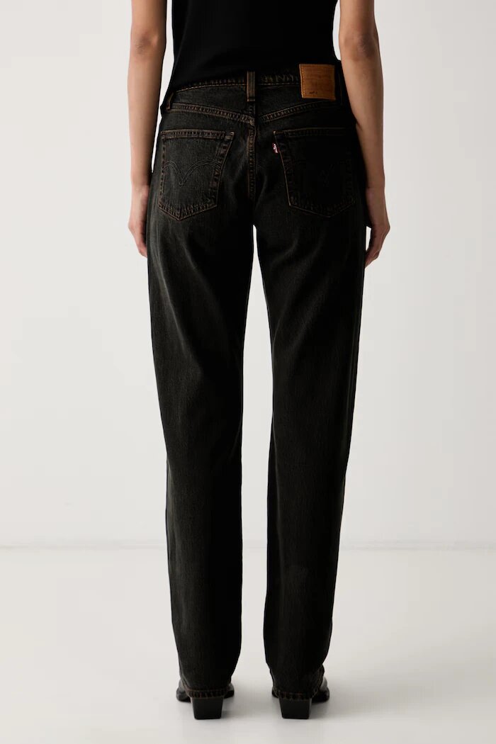 Levi's дънки straight дамски 501 CURVE кафяви 0036A