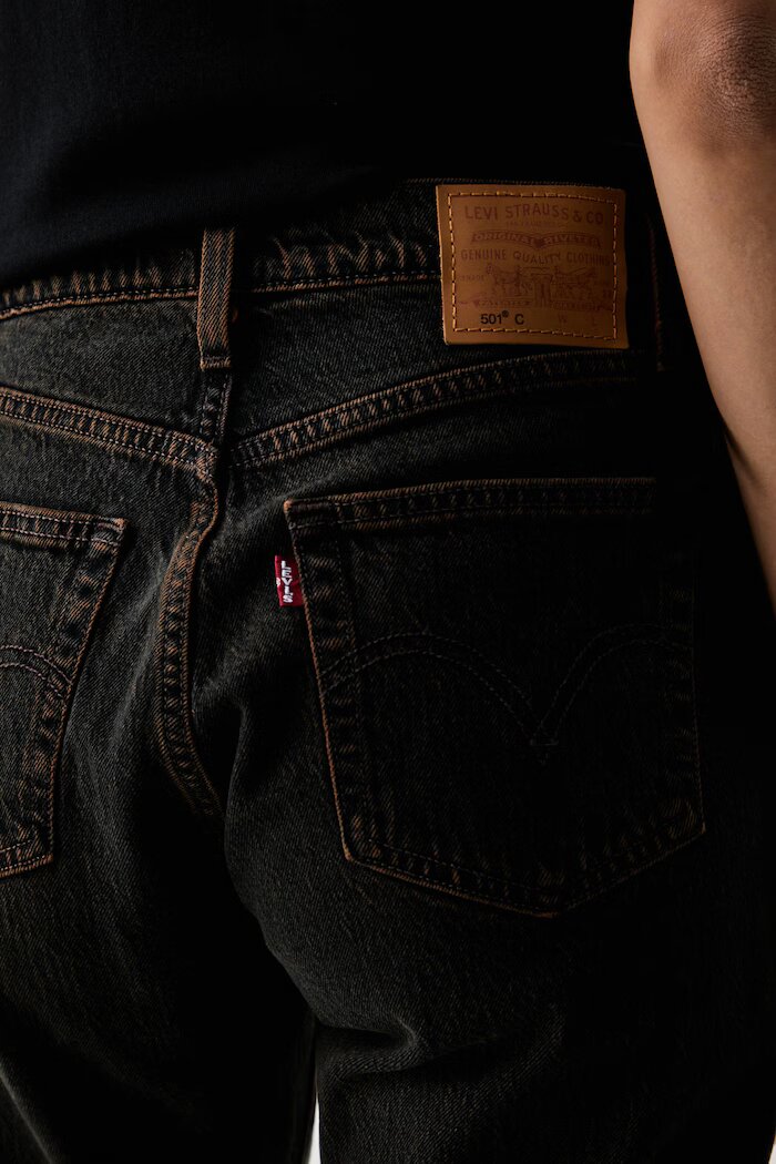 Levi's дънки straight дамски 501 CURVE кафяви 0036A