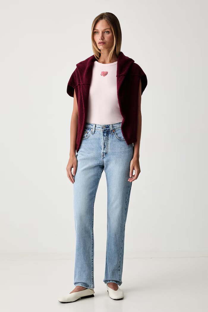 Levi's дънки straight дамски 501® JEANS FOR WOMEN сини 12501