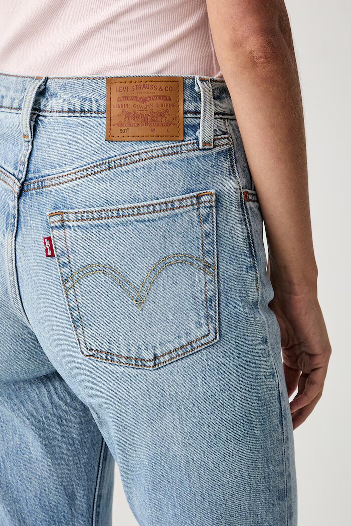 Levi's дънки straight дамски 501® JEANS FOR WOMEN сини 12501