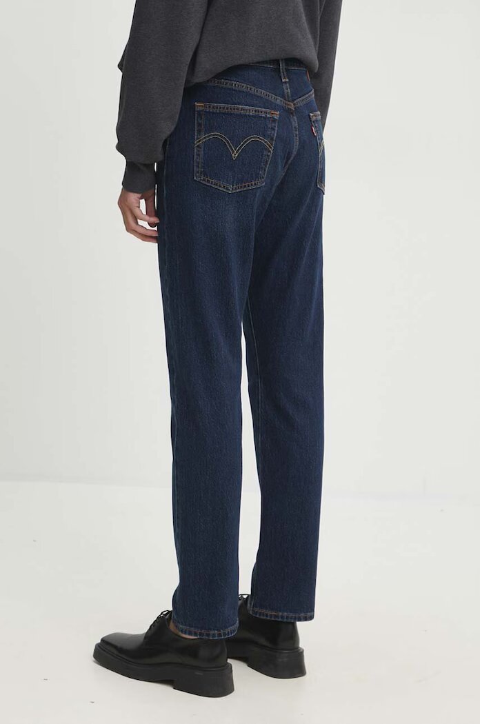 Levi's дънки straight дамски 501® JEANS FOR WOMEN тъмносини 12501