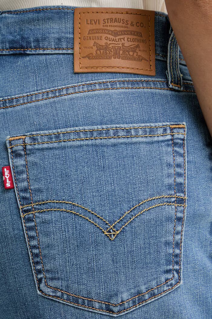 Levi's дънки wide leg дамски 728 HR WIDE LEG сини 0039B-0021