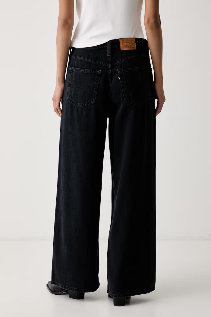 Levi's дънки wide leg дамски CINCH WIDE LEG тъмносини 0073B