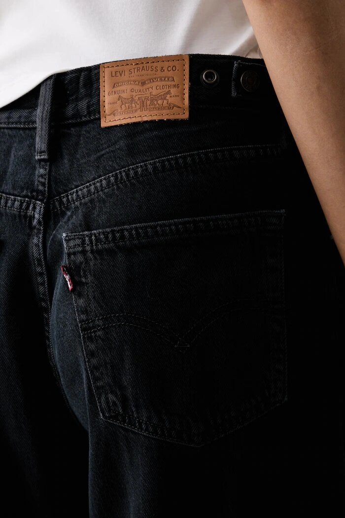 Levi's дънки wide leg дамски CINCH WIDE LEG тъмносини 0073B