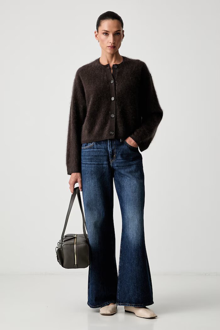 Levi's дънки wide leg дамски MIDDY WIDE LEG сини 0081Z