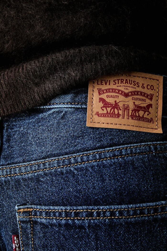 Levi's дънки wide leg дамски MIDDY WIDE LEG сини 0081Z