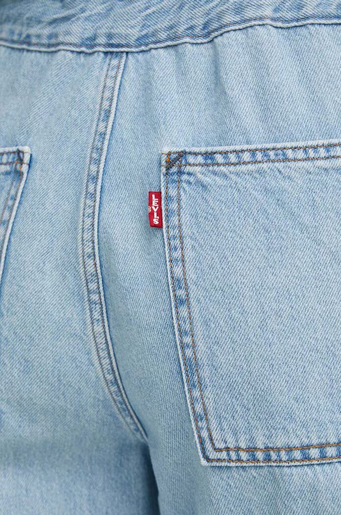 Levi's Дънков гащеризон в синьо от памук с яка