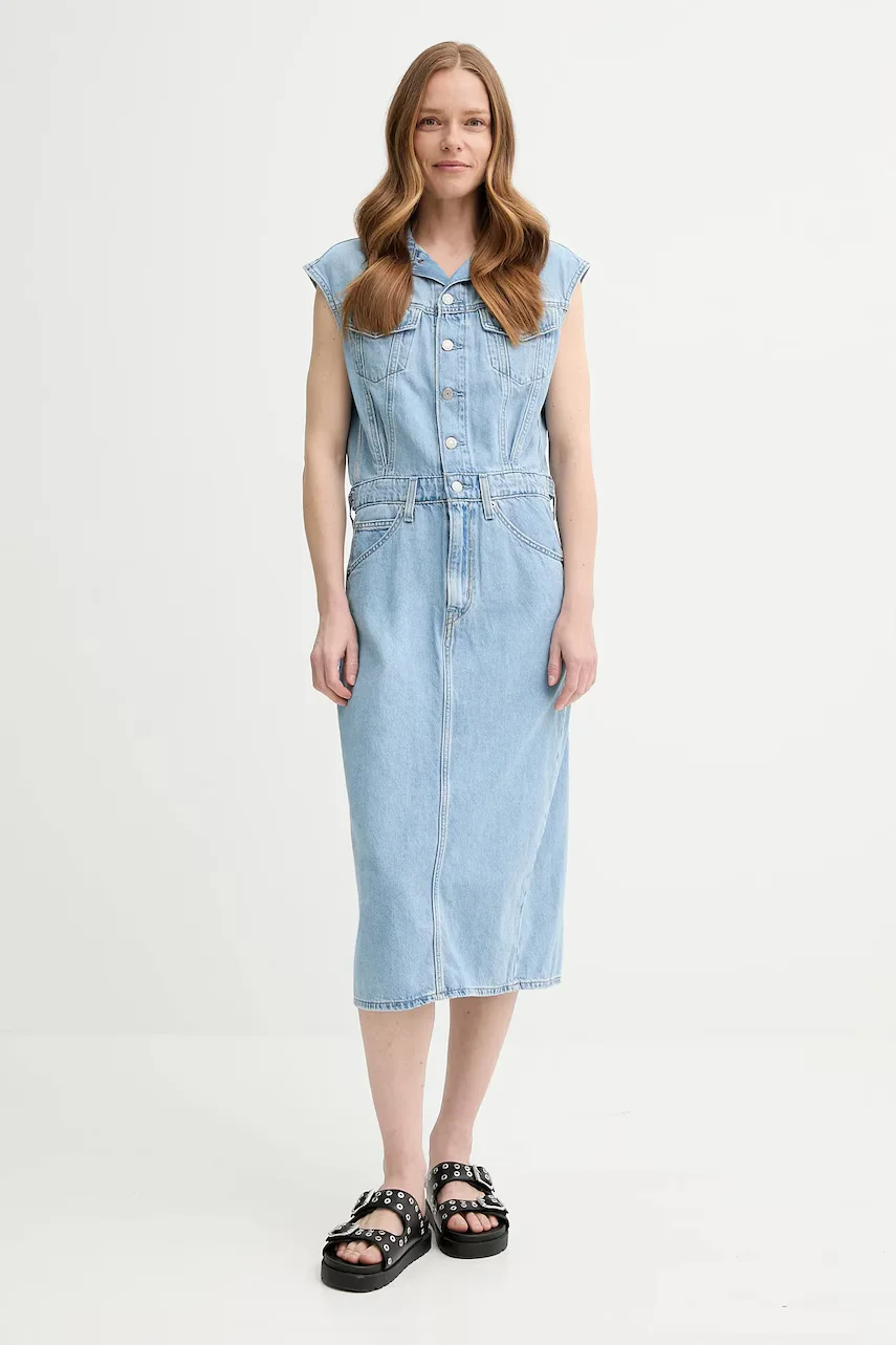 Levi's Дънкова рокля ICONIC SLEEVELESS DRESS