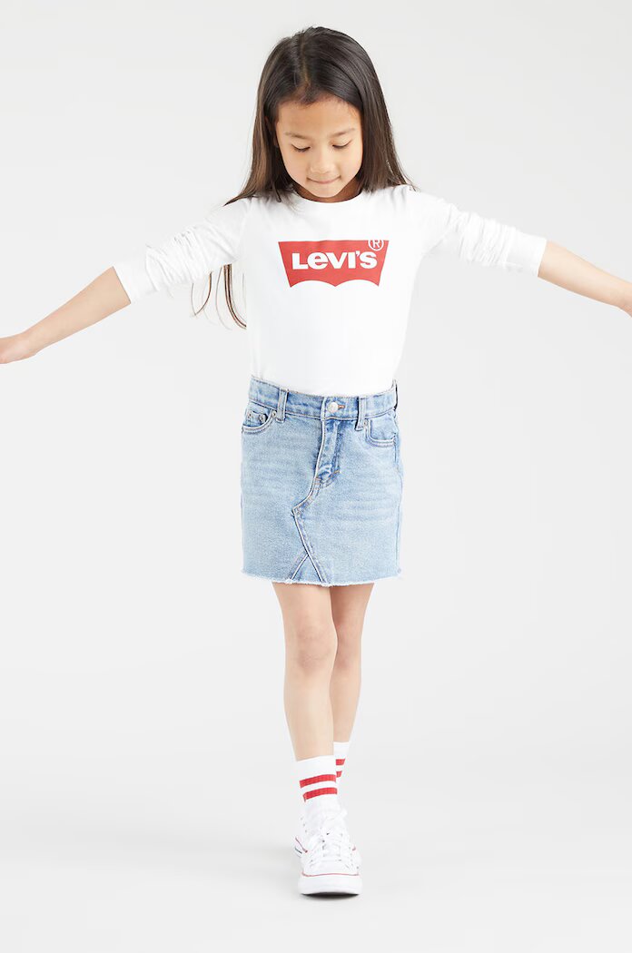 Levi's Детска блуза с дълги ръкави в бяло