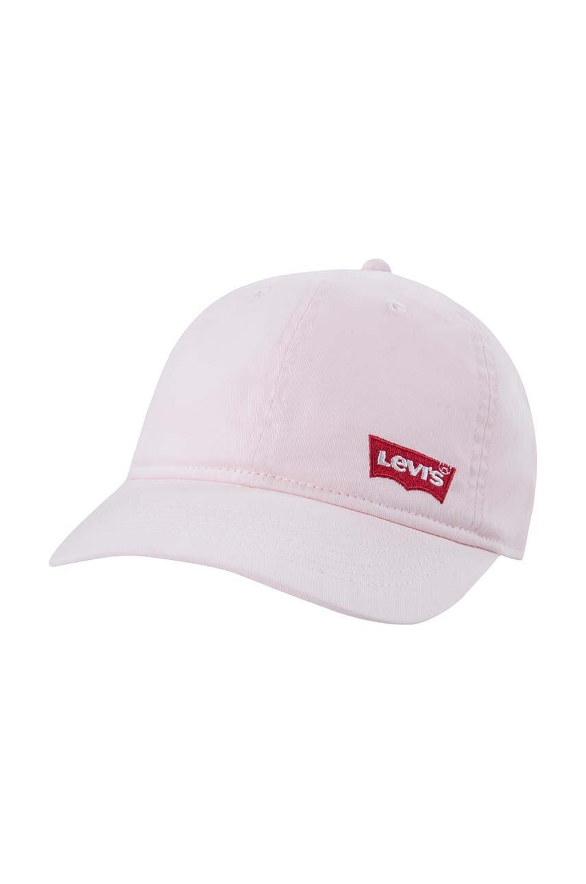 Levi's Детска памучна шапка с козирка LAN RICHMOND BATWING CURVE BRI
