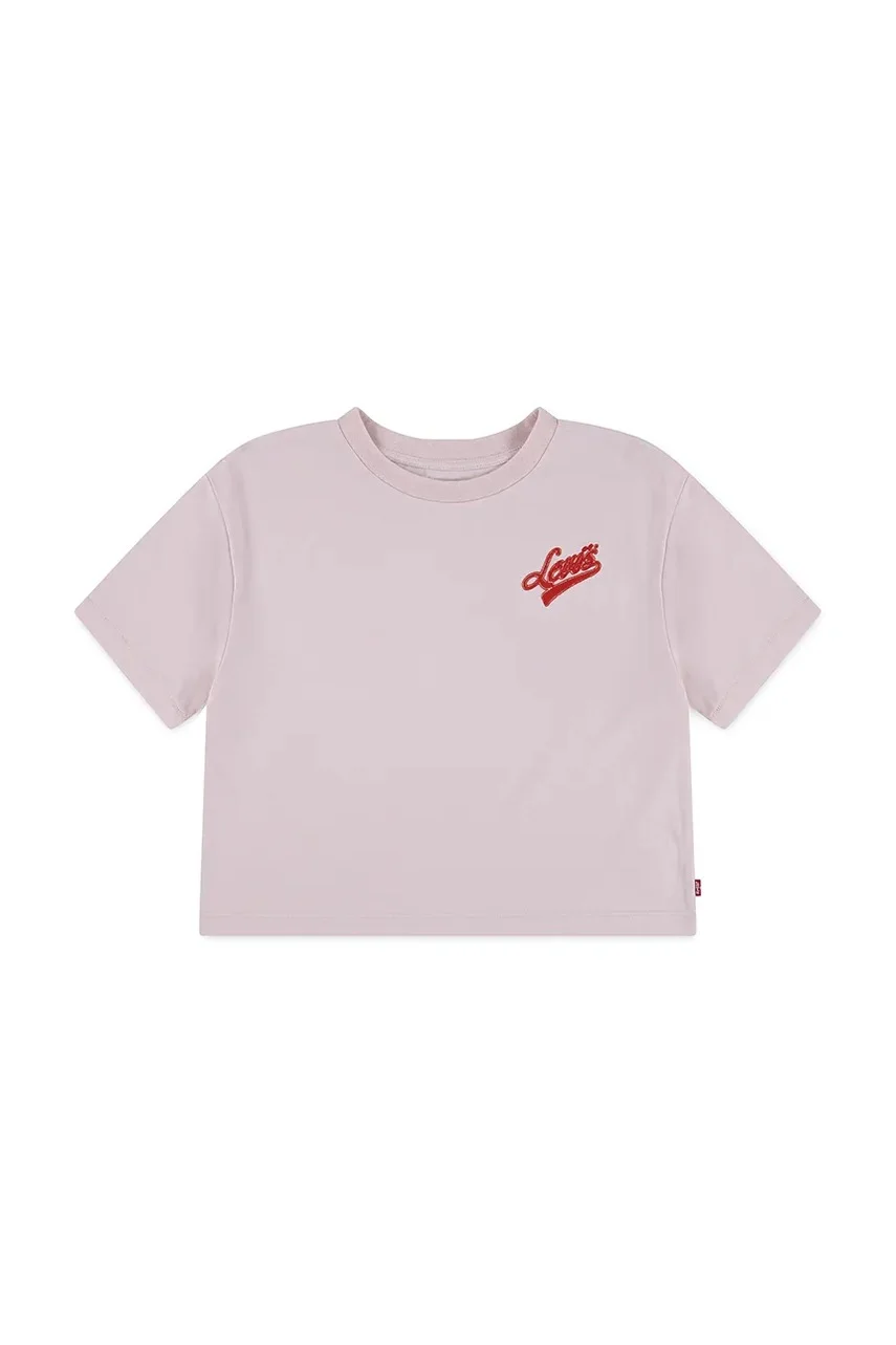Levi's Детска памучна тениска BOXY MEET AND GREET