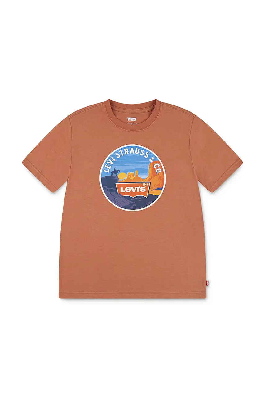 Levi's Детска памучна тениска DESERT TRAIL TEE