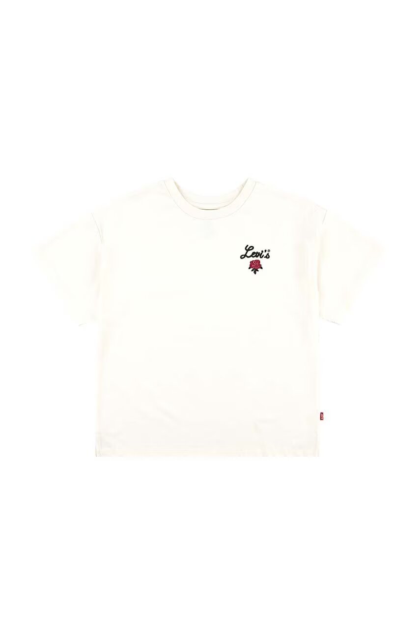Levi's Детска памучна тениска OVERSIZED LEVIS ROSE TEE