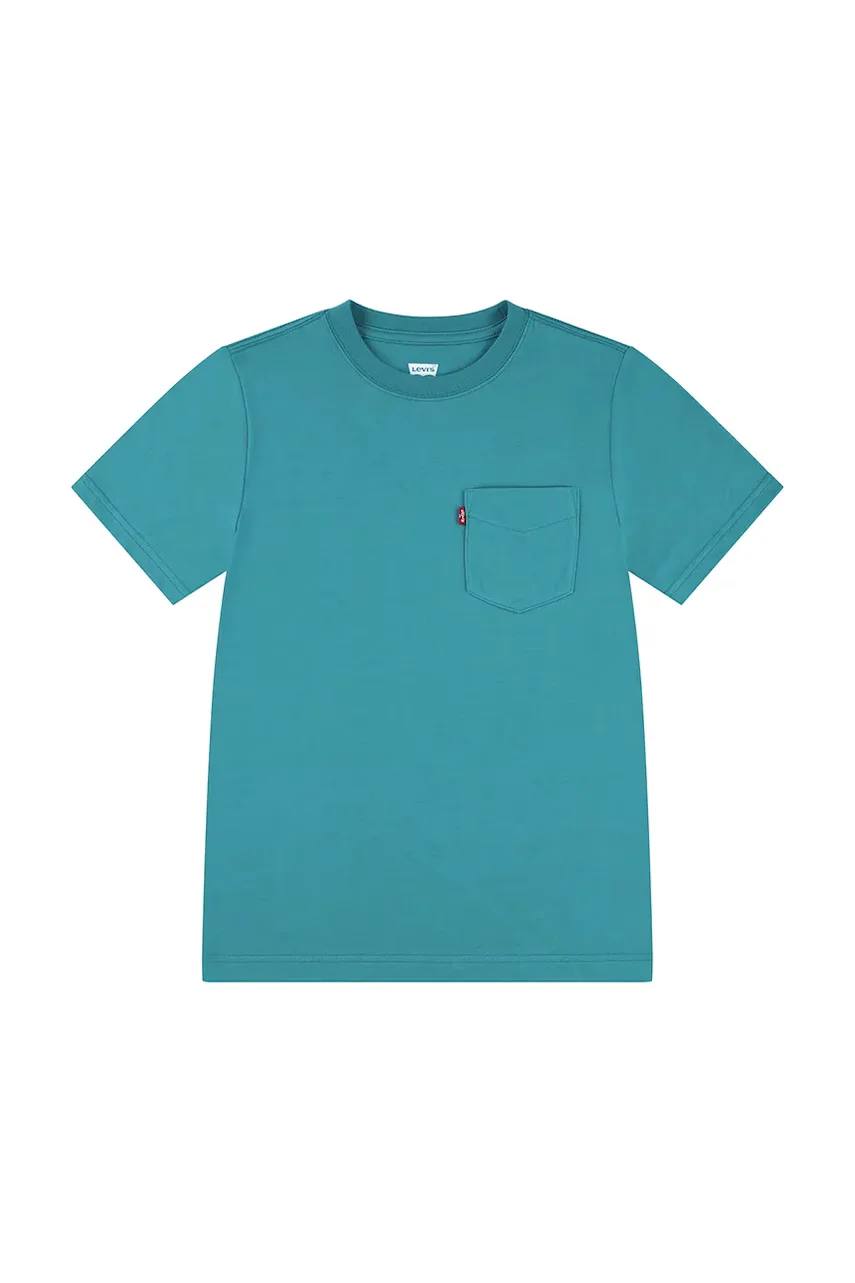 Levi's Детска памучна тениска SUNSET POCKET TEE