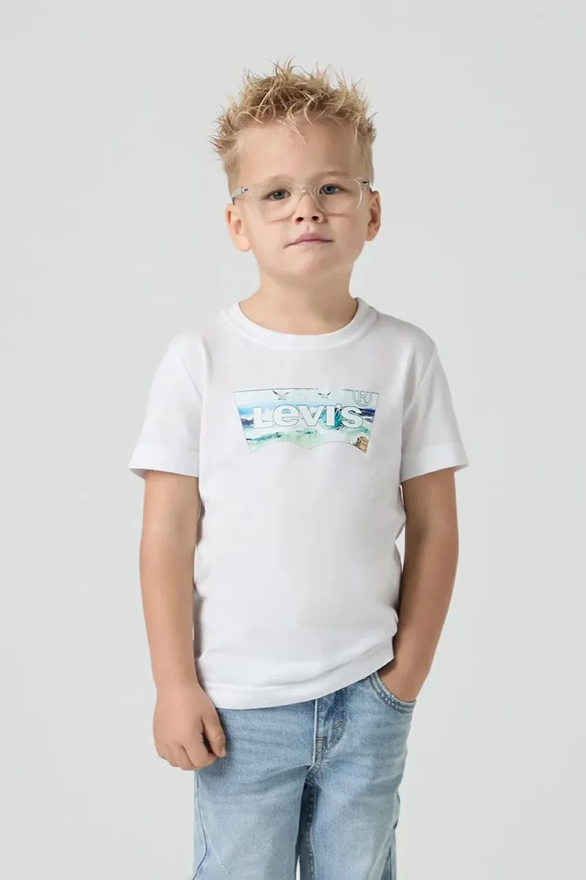 Levi's Детска тениска CRASHING WAVES BATWING TEE