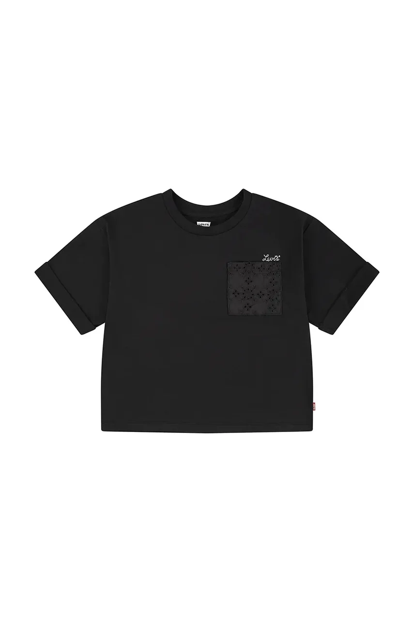 Levi's Детска тениска ROLL CUFF MEET AND GREET T