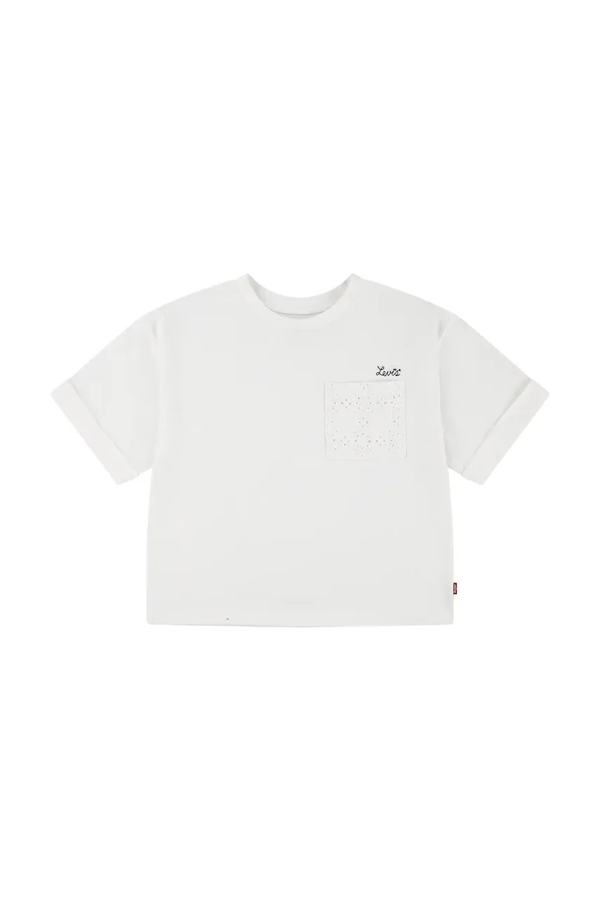 Levi's Детска тениска ROLL CUFF MEET AND GREET T