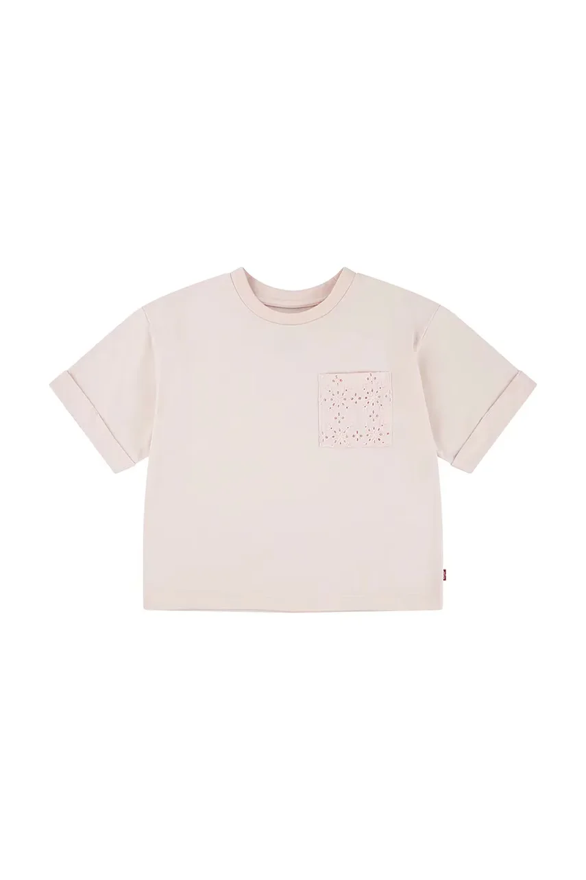 Levi's Детска тениска ROLL CUFF MEET AND GREET T