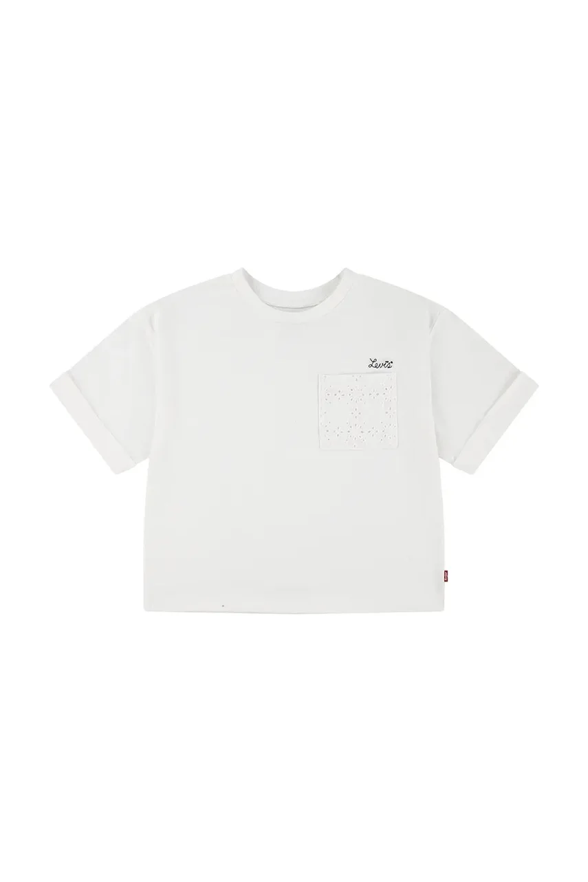 Levi's Детска тениска ROLL CUFF MEET AND GREET T