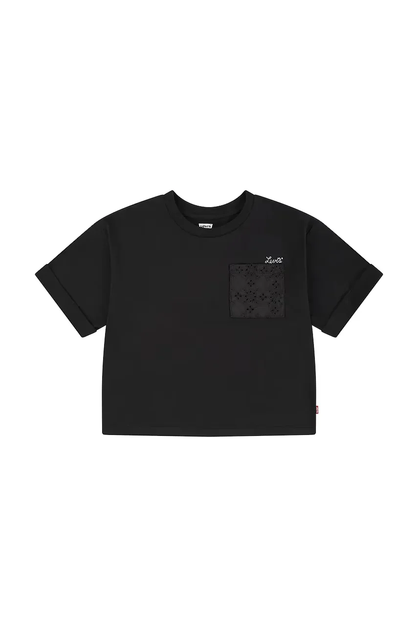 Levi's Детска тениска ROLL CUFF MEET AND GREET T