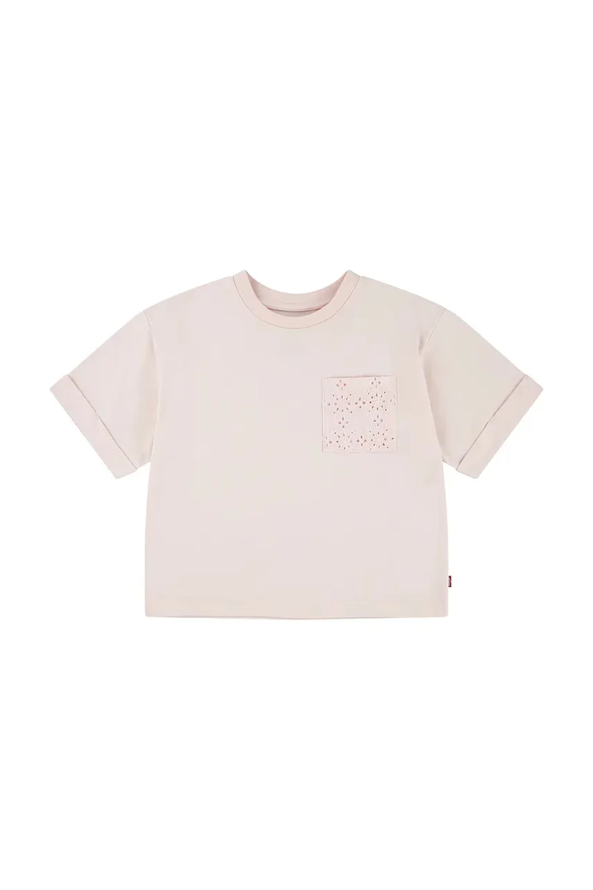 Levi's Детска тениска ROLL CUFF MEET AND GREET T