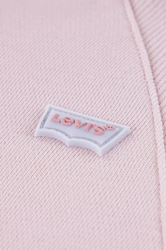 Levi's Детски суичър MEET AND GREET ZIP UP HOOD в розово с качулка с изчистен дизайн 3EP548